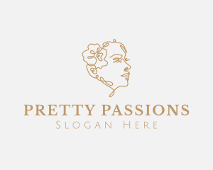 Pretty Flower Woman logo