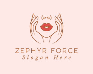 Woman Sexy Lips logo design