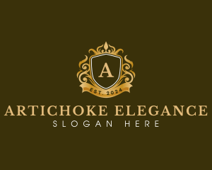 Crown Crest Elegant logo design