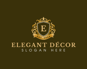 Crown Crest Elegant logo design