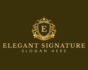 Crown Crest Elegant logo design