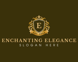 Crown Crest Elegant logo design