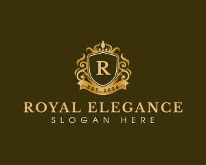 Crown Crest Elegant logo design