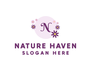 Floral Nature Cosmetics logo design