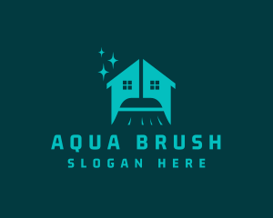 Broom Cleaning Sanitation logo design