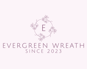 Feminine Flower Wreath logo design