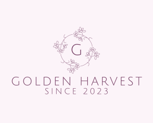 Feminine Flower Wreath logo design