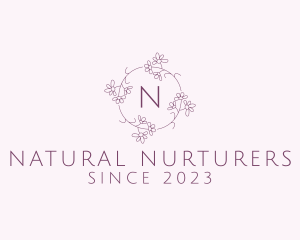 Feminine Flower Wreath logo design