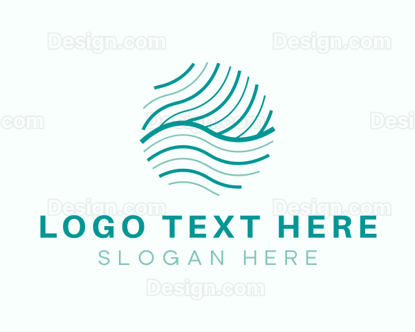 Abstract Green Wave Business Logo