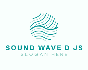 Abstract Green Wave Business logo design