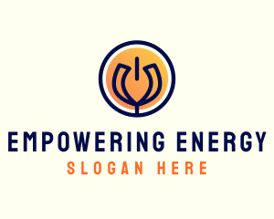 Energy Flower Bud logo design