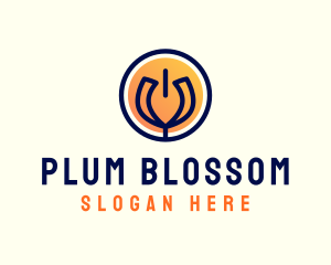 Energy Flower Bud logo design