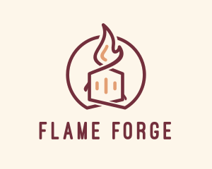 Red Candle Badge logo design