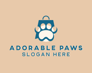 Paw Pet Shopping Bag logo design