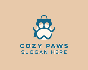 Paw Pet Shopping Bag logo design