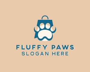 Paw Pet Shopping Bag logo design