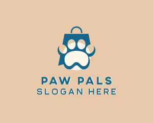 Paw Pet Shopping Bag logo design