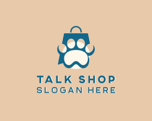 Paw Pet Shopping Bag logo design