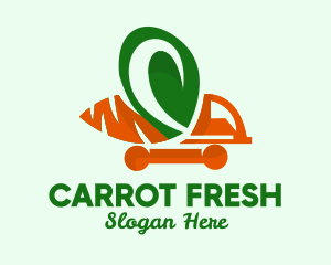 Carrot Vegetable Truck  logo design