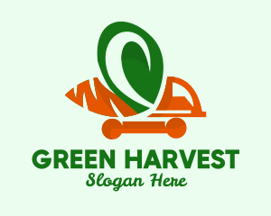 Carrot Vegetable Truck  logo design