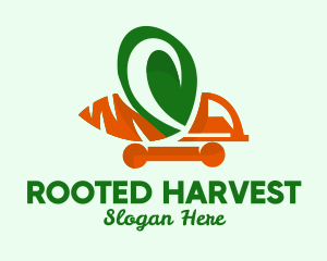 Carrot Vegetable Truck  logo design