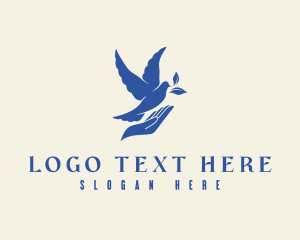 Hand Peace Dove logo