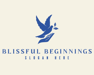 Hand Peace Dove logo