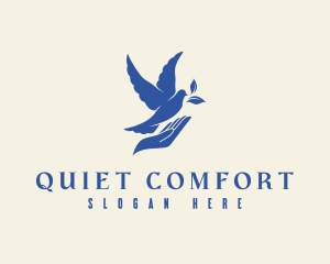Hand Peace Dove logo