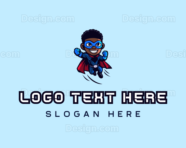 Superhero African Man Logo