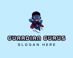 Superhero African Man logo design