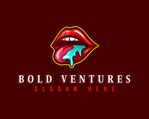 Seductive Woman Lips logo design