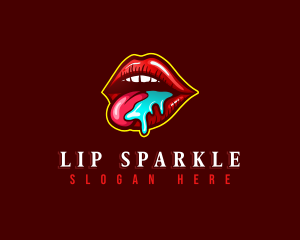 Seductive Woman Lips logo design