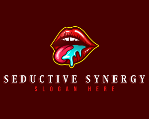 Seductive Woman Lips logo design