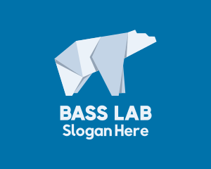 Polar Bear Ice Origami logo design