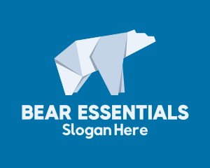 Polar Bear Ice Origami logo design