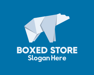 Polar Bear Ice Origami logo design