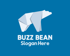 Polar Bear Ice Origami logo design