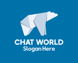 Polar Bear Ice Origami logo design