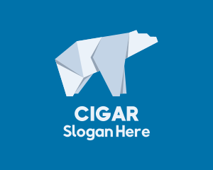 Polar Bear Ice Origami logo design