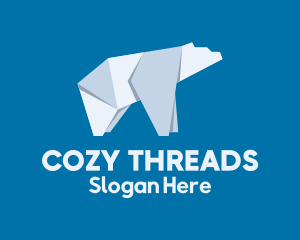 Polar Bear Ice Origami logo design