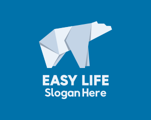 Polar Bear Ice Origami logo design