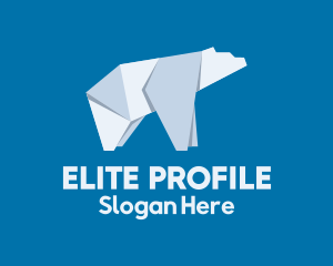 Polar Bear Ice Origami logo design