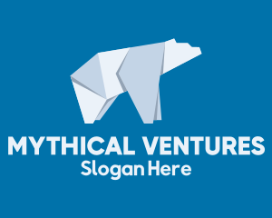 Polar Bear Ice Origami logo design