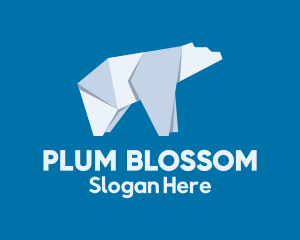 Polar Bear Ice Origami logo design