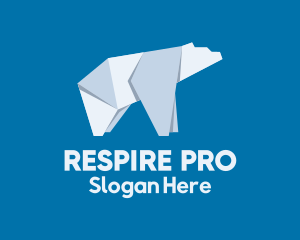 Polar Bear Ice Origami logo design