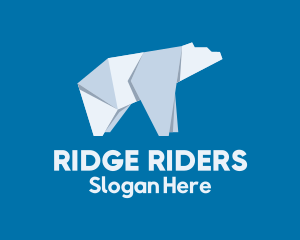 Polar Bear Ice Origami logo design