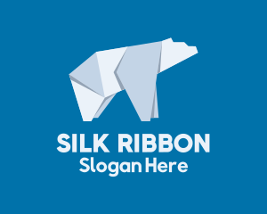 Polar Bear Ice Origami logo design