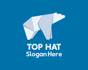 Polar Bear Ice Origami logo design