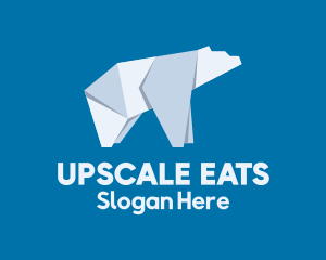 Polar Bear Ice Origami logo design