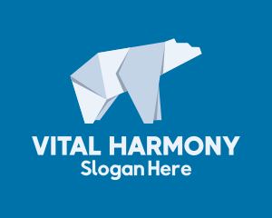 Polar Bear Ice Origami logo design